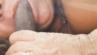 Naughty Mature Doing Anal with Tattooed Brunette
