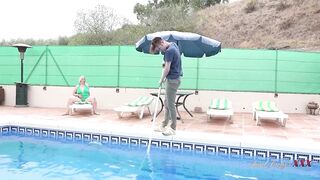 AuntJudysXXX - Busty Older BBW Star Seduces the Pool Boy