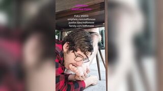 Sniffing, Licking, And Sucking My Feet Under My Desk