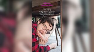 Sniffing, Licking, And Sucking My Feet Under My Desk