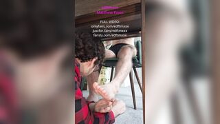 Sniffing, Licking, And Sucking My Feet Under My Desk
