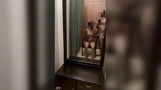 wife and friend cheating homemade real mirror selfie