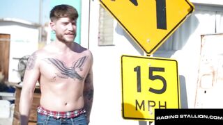 VIOLENT GUY-HORSE - Officer Brogan Turns Trailer Park Into Wild 7-Guy Bareback Orgy