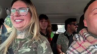 Unprecedented fast food worker becomes a porn actress! And we called a follower to screw and suck her off inside the car in public.