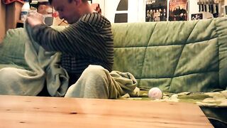 Jerking for you (86) with one testicle