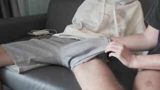 Step Dad Lets Step Daughter Use His Big Cock For Practicing Her Handjob skills For Her Date