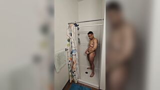 Taking a shower and then Jerking off