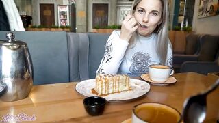 Remote Controlled Sex tool In Crowded Cafe - Letty Black