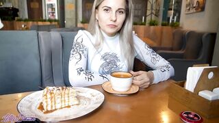 Remote Controlled Sex tool In Crowded Cafe - Letty Black