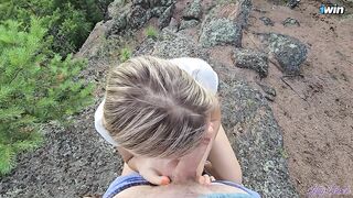 Cum Extraction in the Mountains - Sucked Off Instructor While Hiking