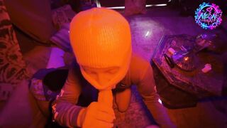 NEON CHEMISTRY RIDING THE STUNNING LATINA FOR FAST CLIMAX