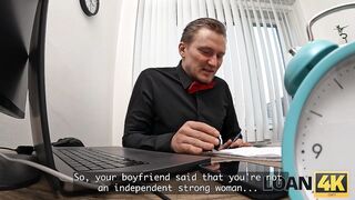 LOAN4K. 18-year-Old Beauty gets Drilled in the Office by her Boss