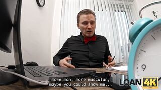 LOAN4K. 18-year-Old Beauty gets Drilled in the Office by her Boss
