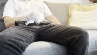 JOHNNY STACKED JERKS OFF IDEAL HARD SHLONG MOANING LOUDLY