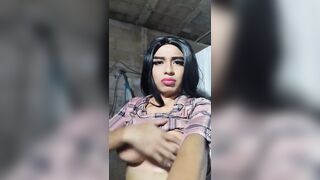Mexican t-hotty showing her butt cheeks for her macho