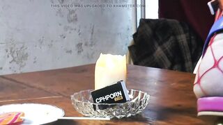 Fit TS Female-taskmaster Sextoy Ride, Sucking Lollipops & Talk Ribald