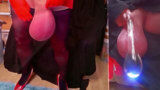Crossdresser Mix of myself - Sissy Cuckold Daddy Big Balls Saline Gokkun Silicone Doll Facial Bukkake Cum Glass Horsecock Crossdressing CBT