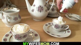 Step Son in law bangs girlfriends huge old mother