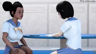 Hentai Schoolgirls Interracial Lesbian Sex - Superb 3D Animation (Eng Dubbed)