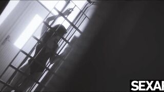 Lesbian boss rides her servant's pretty face to an orgasm