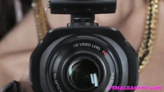 FemaleAgent Cutie with pigtails gets agent wet