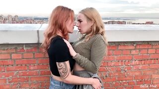 Girlfriends having Sex on the Roof