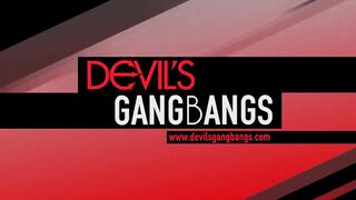 DevilsGangBangs Fishnet Slut With 4 HUGE Cocks
