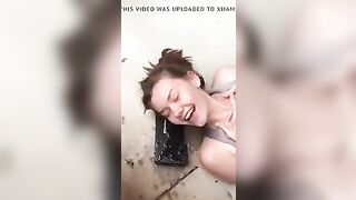 girl pissing in other girls mouth