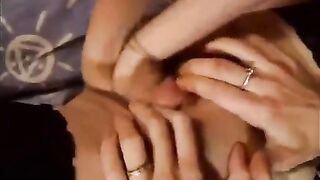 Girlfriends in double handed and ass fisting