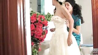 Lesbian sex with a bride