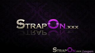 StrapOn Romantic double penetration love making with strapon dildo