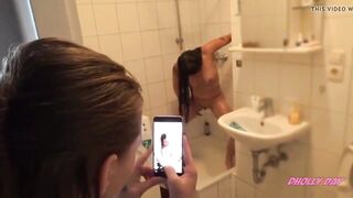 Blackmail into Lesbian Sex by German Dirty Talking Girl