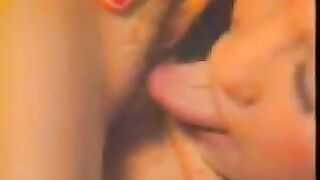 Vintage french porn ass-licking lesbian