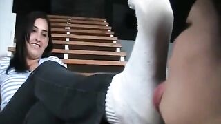 Asian worship white socks