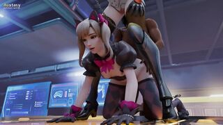 D.Va x Mercy x Pharah - Overwatch Threesome