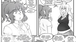 No Lunch Break - Episode 4 - Weight Gain Comic belly inflation
