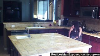 RealLesbiansExposed - Naughty Lesbians Fuck in the Kitchen