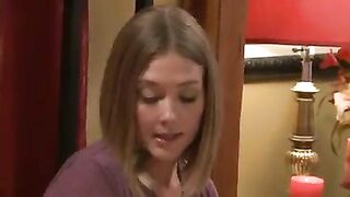Milf seduces masseuse