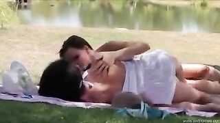 Jo & Sandra Shine outdoor sex