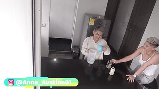 I fuck my brother's girlfriend in the kitchen!!!!! Anne_Austin and Isabellamout