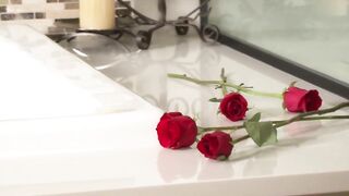 Romantic bath.