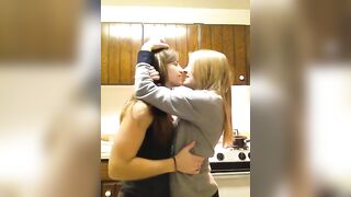 Sweet girls kiss