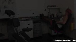 Shay Hendrix and Loz Lorrimar lesbian play in a tattoo parlo