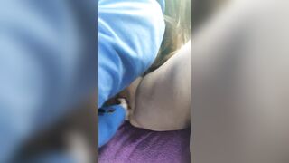 Amateur lesbians playing in the car part 2