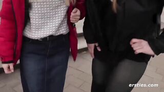 Firsties: Females fuck in the Berlin University Library