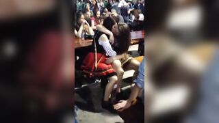 Girls kissing each other in Oktoberfest Blumenau Brazil