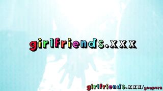 Girlfriends blonde and brunette eat pussy and make a sex tape