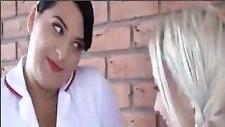 Busty nurse seducing the innocent schoolgirl