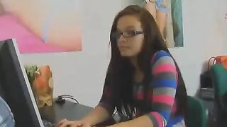 1 lesbian masturbates the other until she cums loudly WF