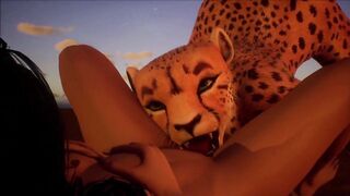 Furry Lesbian erotic licking and scissoring